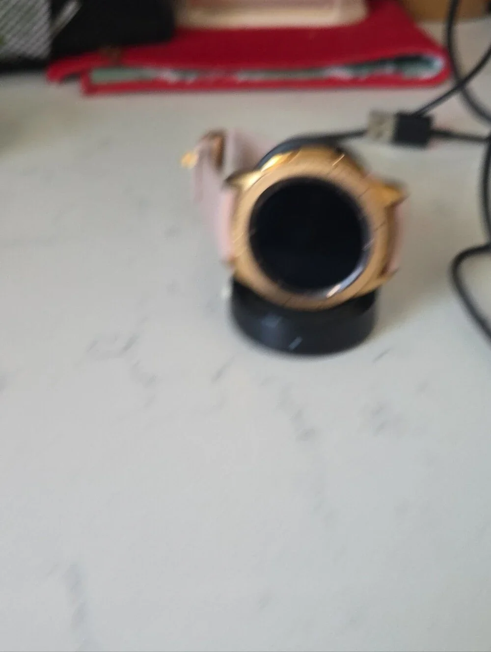 Samsung Gold Smartwatch with Blush Pink Band